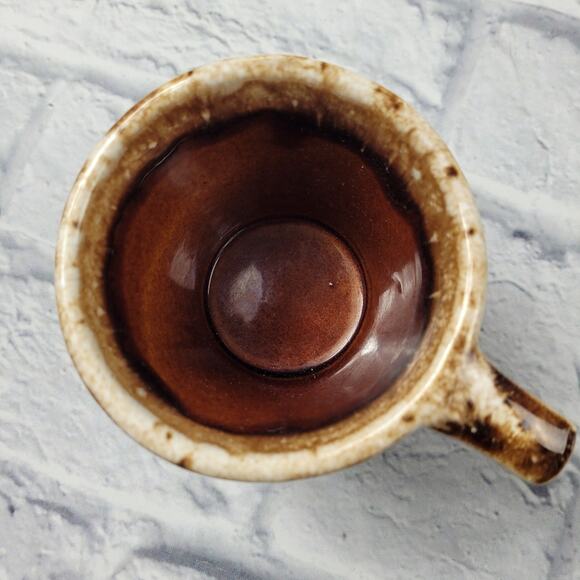 Vintage Hull Retro Diner Style Brown Drip Glaze Mug OvenProof USA - Picture 8 of 12